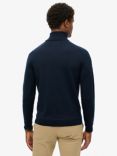 Superdry Merino Wool Blend Roll Neck Jumper, Darkest Navy