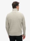 Superdry Merchant Shawl Neck Jumper, Grey Marl