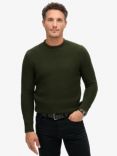 Superdry Merchant Textured Crew Jumper, Olive