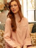 Fable & Eve Highbury Long Sleeve Nightshirt, Light Pink