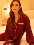 Fable & Eve Fitzrovia Long Sleeve Nightshirt, Rust