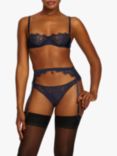 Coco de Mer Beatrice Half Cup Bra, Navy