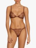 Coco de Mer Rosalia Plunge Bra, Cocoa