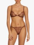 Coco de Mer Rosalia Brazilian Knickers, Cocoa