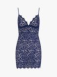 Coco de Mer Beatrice Lace Slip, Navy