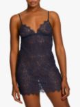 Coco de Mer Beatrice Lace Slip, Navy