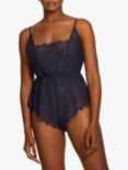 Coco de Mer Beatrice Lace Teddy, Navy