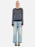 THE KOOPLES Stripe Chains Wool Jumper, Blue/White