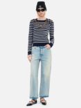 THE KOOPLES Stripe Chains Wool Jumper, Blue/White