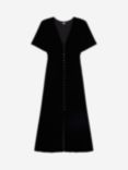 THE KOOPLES Button Velvet Dress, Black