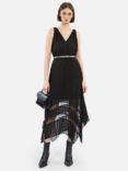 THE KOOPLES Sleeveless Pleated Midi Dress, Black