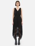 THE KOOPLES Sleeveless Pleated Midi Dress, Black