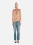 THE KOOPLES Floral Print Silk Blouse, Camel