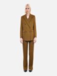 THE KOOPLES Double Breasted Wool Suit Jacket, Khaki