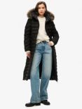 Superdry Fuji Faux Fur Hooded Longline Jacket