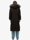 Superdry Fuji Faux Fur Hooded Longline Jacket