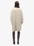 Superdry Chunky Rib Knit Jumper Dress, Light Grey Twist