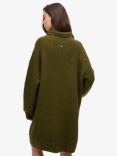 Superdry Chunky Rib Knit Jumper Dress, Dark Moss Green