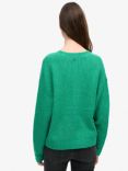 Superdry Brushed Crew Neck Jumper, Drop Kick Green