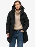 Superdry City Mid-Length Padded Jacket, Black