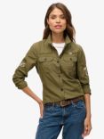 Superdry Military Organic Cotton Shirt, Burnt Olive