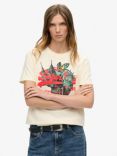 Superdry Organic Cotton New York Vintage Logo T-Shirt, Rice White