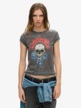 Superdry Graphic Biker Rock T-Shirt, Bison Black