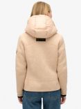 Superdry Hooded Storm Knit Hybrid Jacket, Frappe Beige