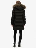 Superdry Fuji Faux Fur Hood Mid Length Puffer Coat