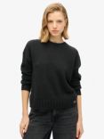 Superdry Essential Crew Neck Wool Blend Jumper, Truest Navy