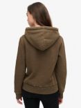 Superdry Embellished Punk Graphic Hoodie, Deep Khaki Green