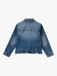 Benetton Kids' Frill Hem Denim Jacket, Blue