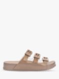 Melissa Cozy Stripes Jelly Sliders, Beige