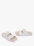 Melissa Cozy Connection Jelly Sliders, Beige/White