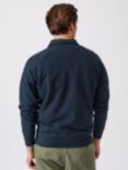 Aubin Raithby Long Sleeve Polo Shirt, Navy