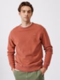 Aubin Vestry Crew Neck Cotton Sweatshirt, Coral