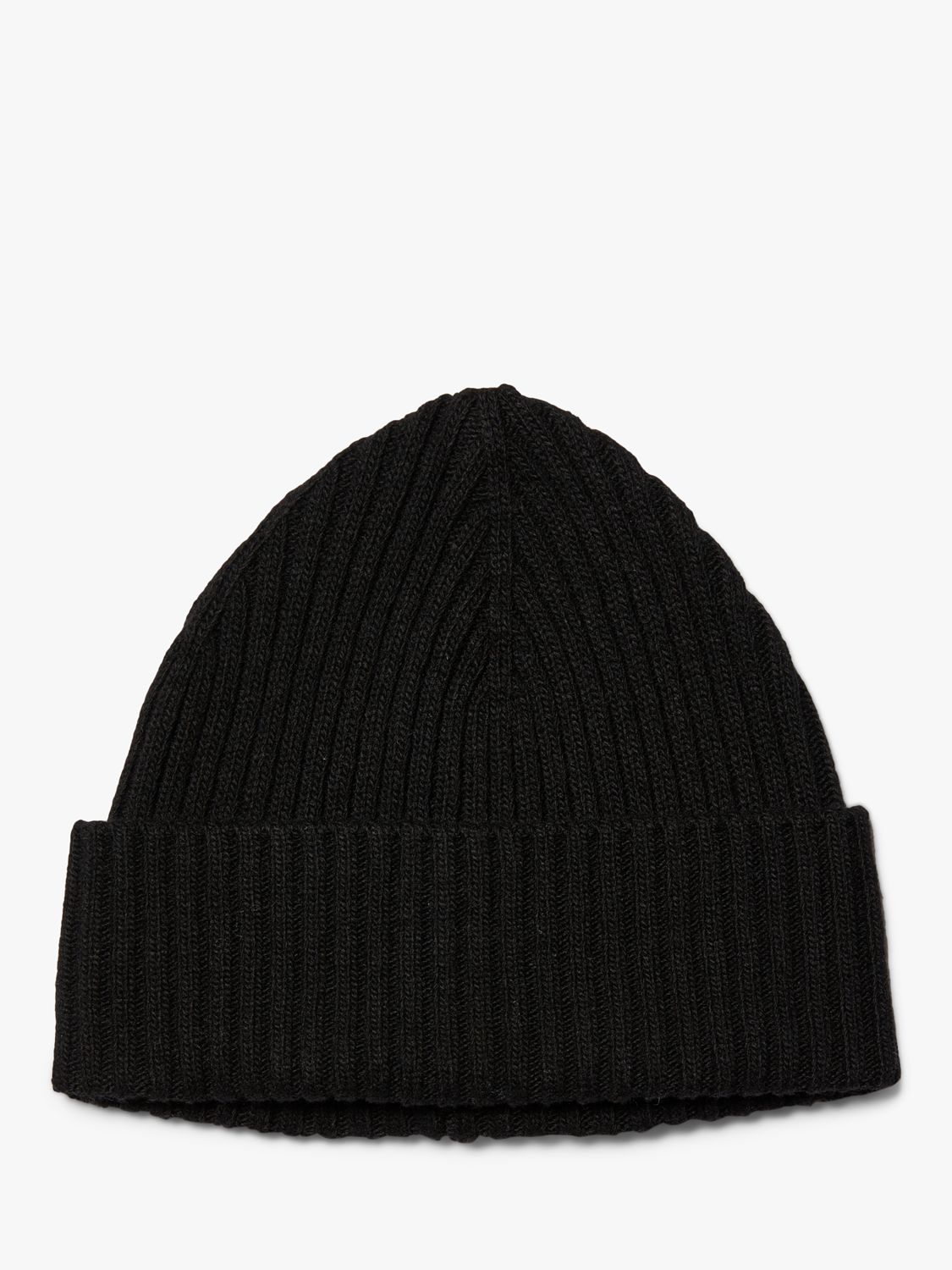 SISLEY Wool Cashmere Blend Soft Knit Beanie Hat, Black