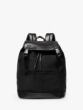 SISLEY Faux Leather Block Rucksack, Black