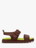 Melissa Papete Connection Jelly Sandals, Brown/Green