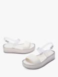 Melissa Float Platform Jelly Sandals, Clear/White