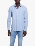 SISLEY Yarn Dyed Stripe Shirt, Blue