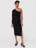 Closet London Asymmetric Midi Dress, Black