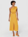 Closet London Asymmetric Midi Dress, Mustard