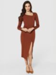 Closet London Pencil Midi Dress, Rust