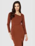 Closet London Pencil Midi Dress, Rust