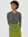 Closet London Twist Front Top, Khaki