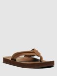 Rodd & Gunn Piha Leather T-Bar Sandals, Birch