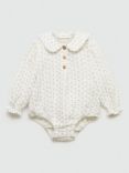 Mango Baby Portugal Cotton Bodysuit, Natural White