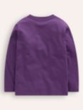 Mini Boden Kids' Glow-In-The-Dark Top, Mystical Purple Bats