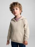 Mango Kids' Axel Ribbed Hoodie, Light Pastel Brown